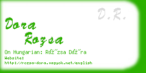 dora rozsa business card